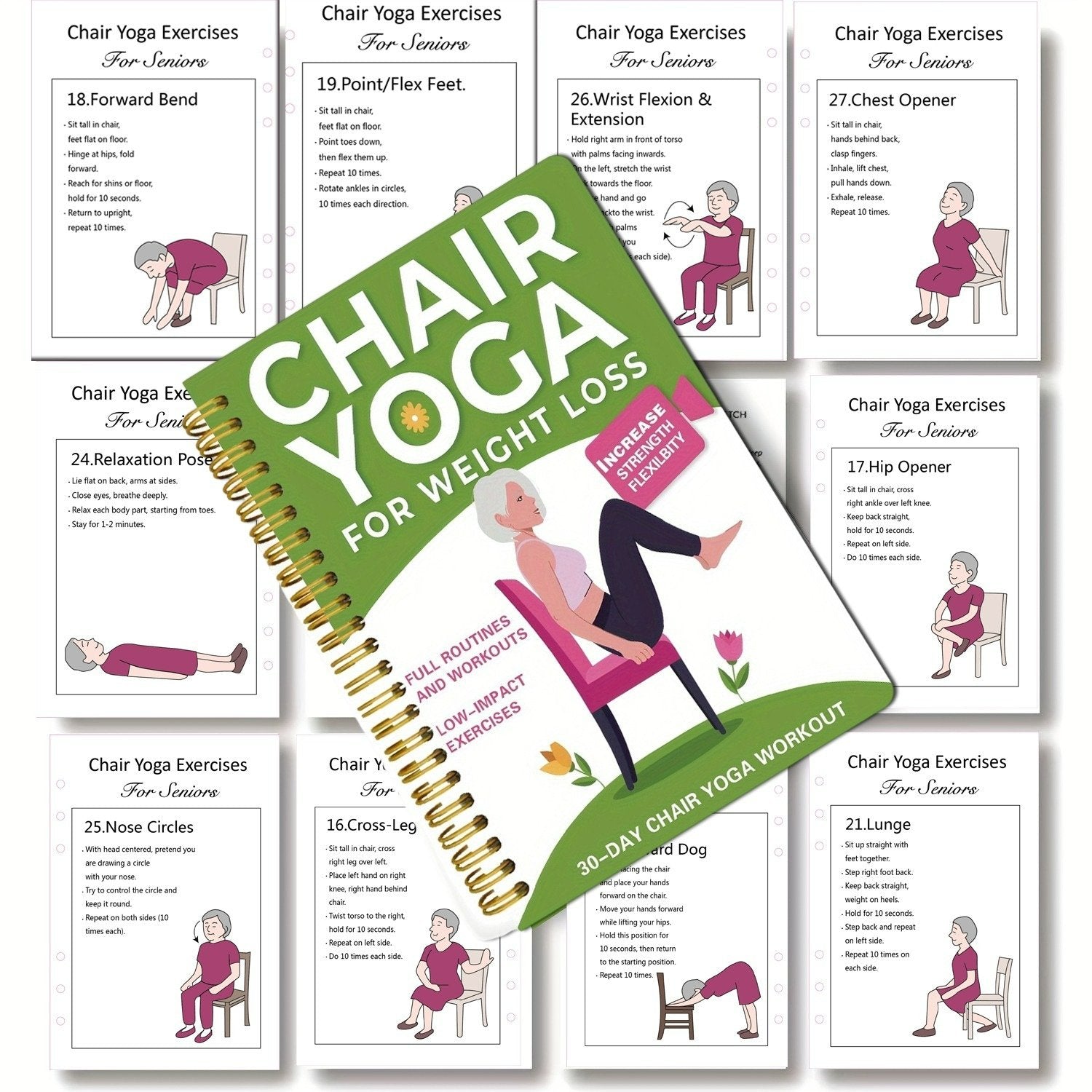 🔥Most Popular in 2026🔥The Complete Guide to Chair Yoga for Seniors Over 60: 40+ Low-Impact Easy Exercises to Restore Strength, Mobility, Balance, and Lose Weight