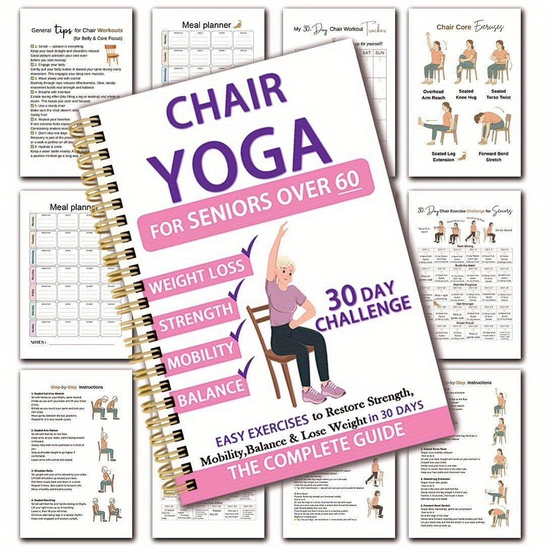 🔥Most Popular in 2026🔥The Complete Guide to Chair Yoga for Seniors Over 60: 40+ Low-Impact Easy Exercises to Restore Strength, Mobility, Balance, and Lose Weight
