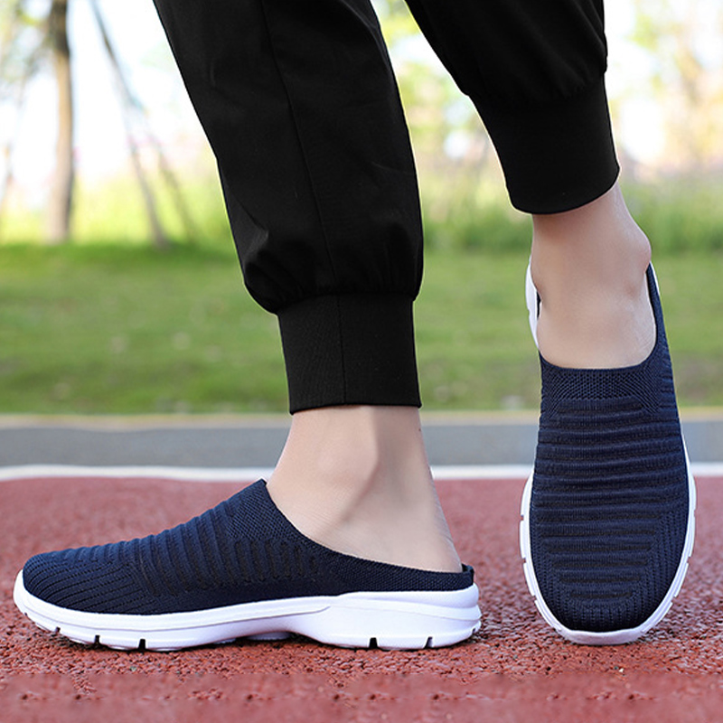 MEN'S BREATHABLE COMFORTABLE LIGHT HALF SLIPPERS