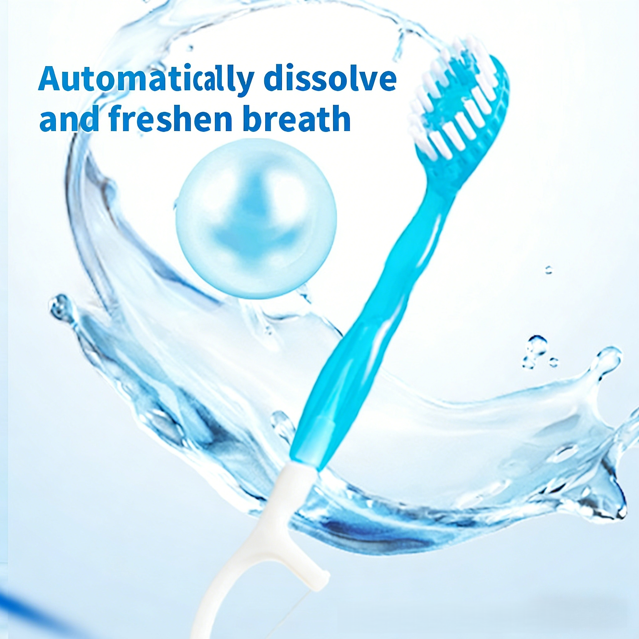 Individually Packaged Bubble Toothbrush: Disposable, Portable, 5-in-1, Soft-Bristle Dental Floss