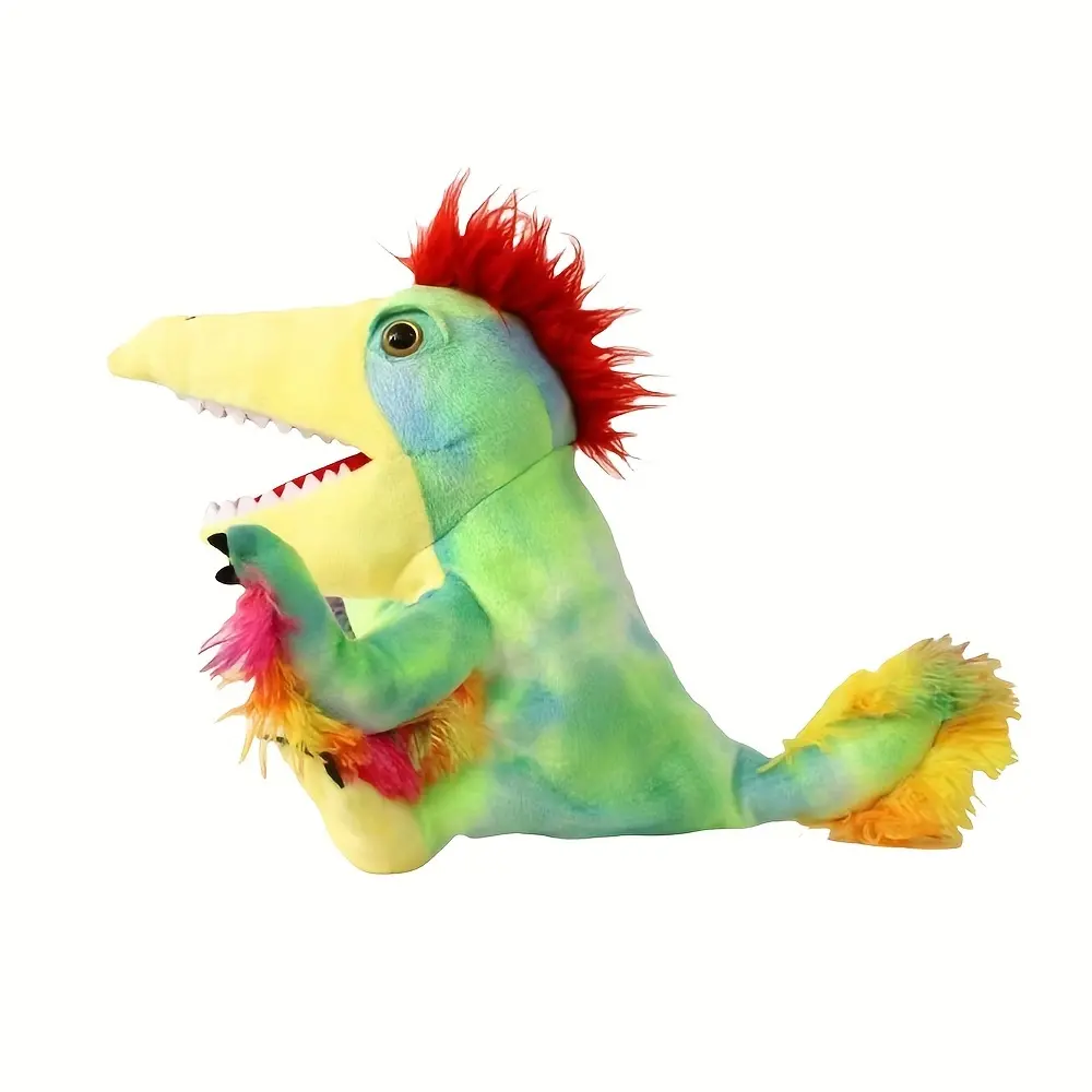 Dinosaur Hand Puppets Interactive Toy 11.8 Inch Plush Stuffed Animals with Open Movable Mouth, Stuffed Animal Puppets Interactive Toy Storytelling Gifts for Birthday,Imaginative Play, Girls, Boys