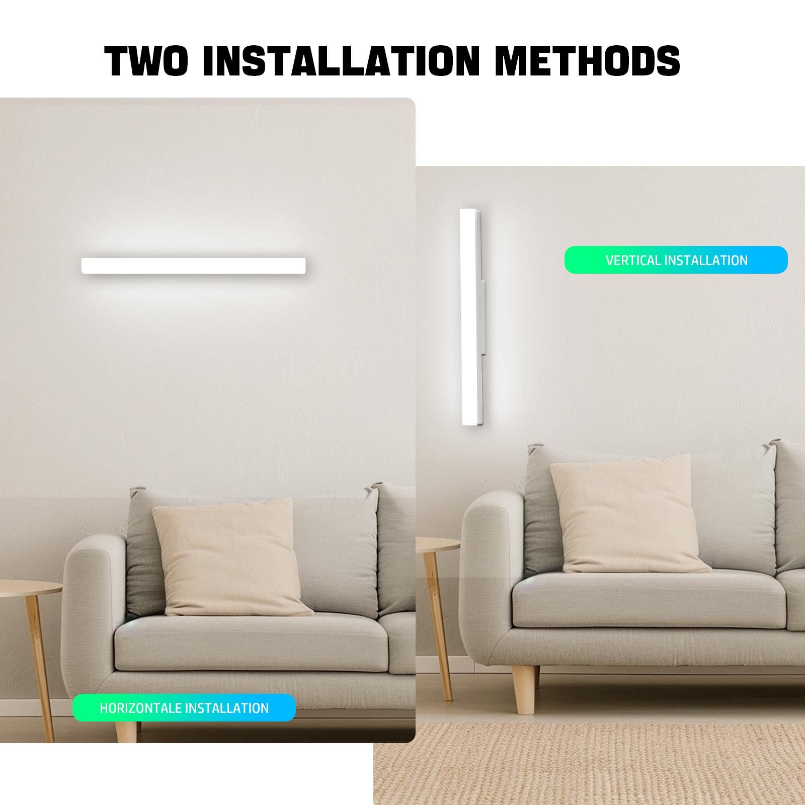 6000K Warm White Motion Sensor Wall Sconce – Battery‑Powered, USB‑Rechargeable Wireless Indoor Night Light for Hallway, Stairs & Living Room