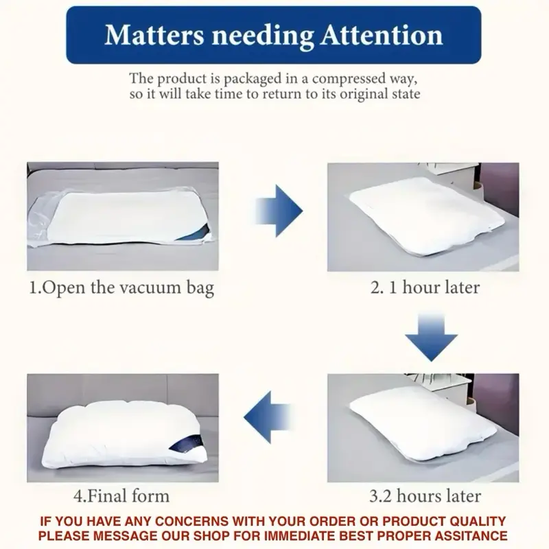 Luxury 5-Star Hotel Quality Pillows 19x29 Inches Deep Sleep Neck Support Low Allergy Polyester Fiber Cover Soft Texture Surface