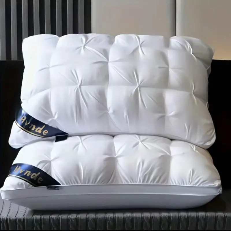 Luxury 5-Star Hotel Quality Pillows 19x29 Inches Deep Sleep Neck Support Low Allergy Polyester Fiber Cover Soft Texture Surface