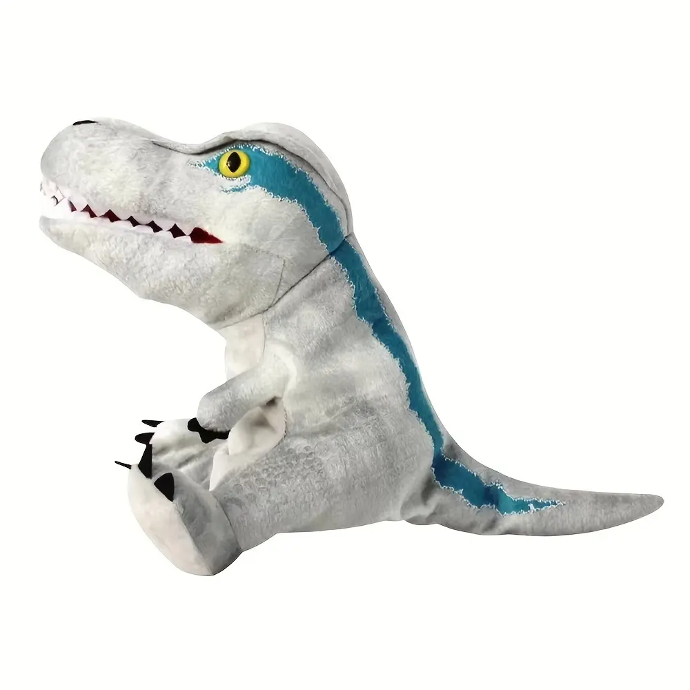 Dinosaur Hand Puppets Interactive Toy 11.8 Inch Plush Stuffed Animals with Open Movable Mouth, Stuffed Animal Puppets Interactive Toy Storytelling Gifts for Birthday,Imaginative Play, Girls, Boys