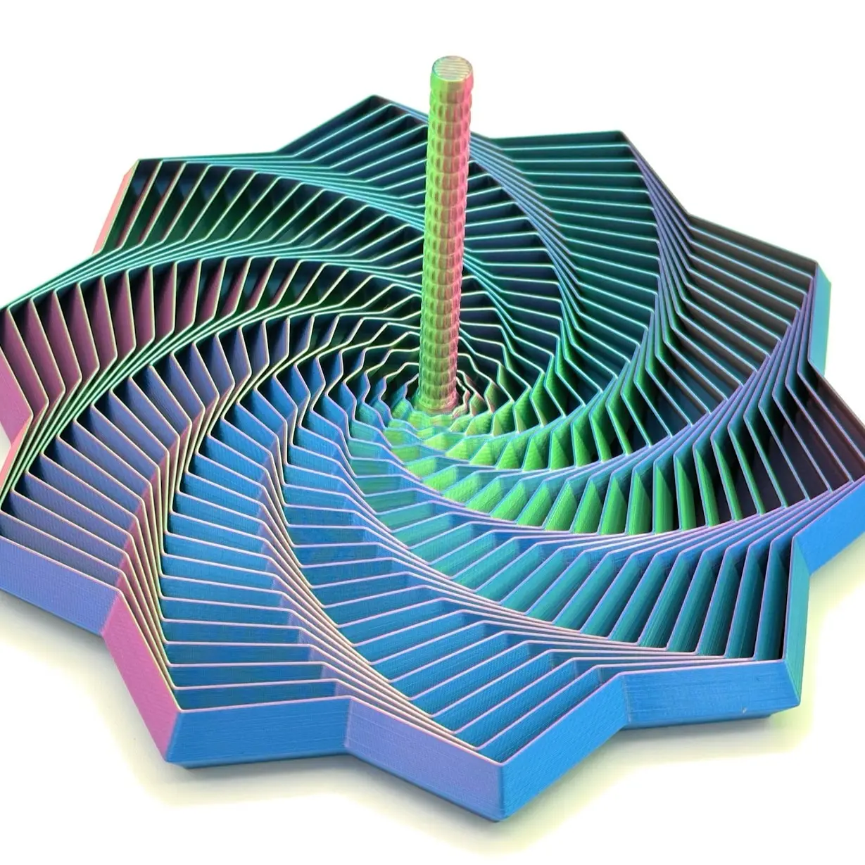 Expanded Sensory Fidget Star with Handle - Very Satisfying Sight and Sound with Hypnotizing Visual Fidget Toy