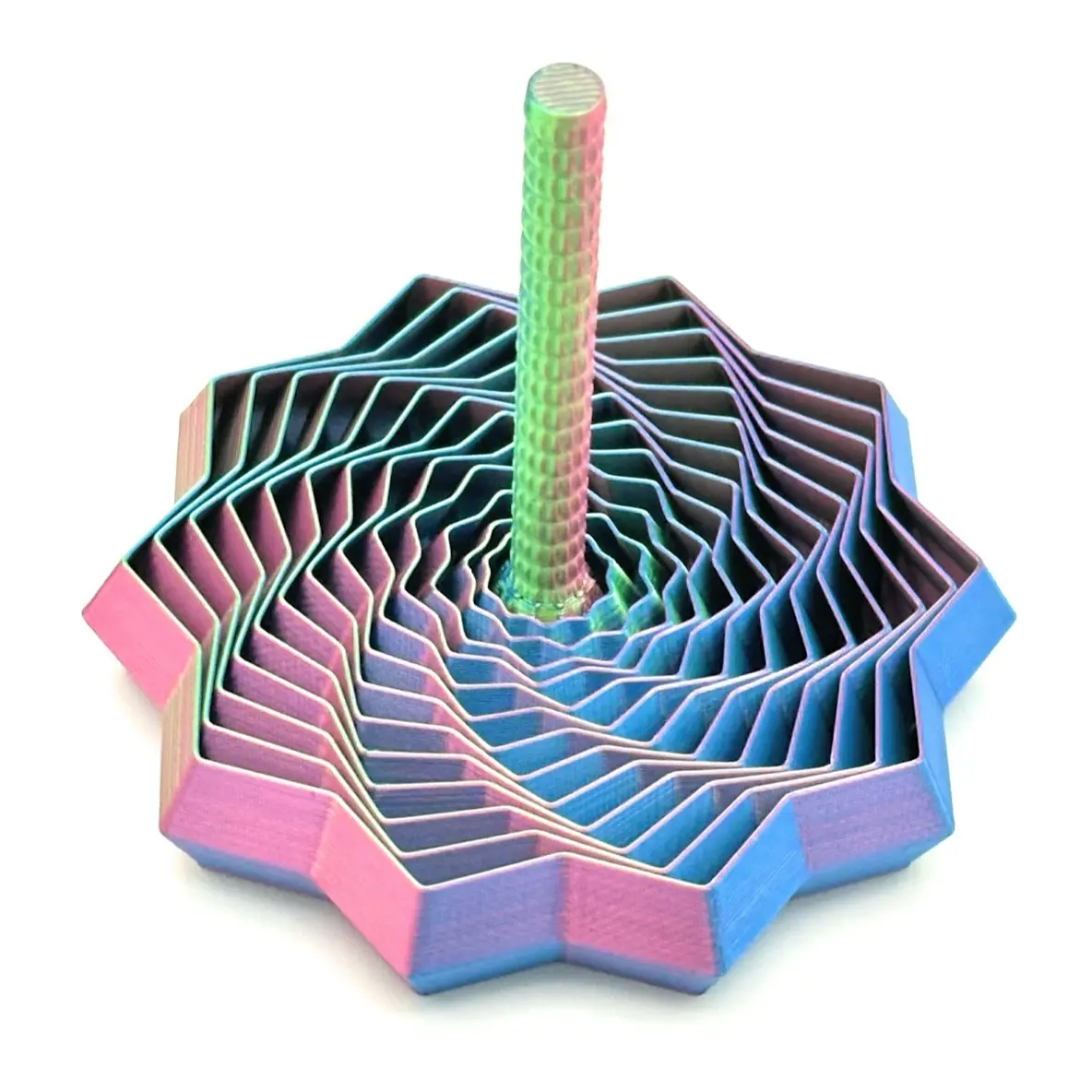 Expanded Sensory Fidget Star with Handle - Very Satisfying Sight and Sound with Hypnotizing Visual Fidget Toy