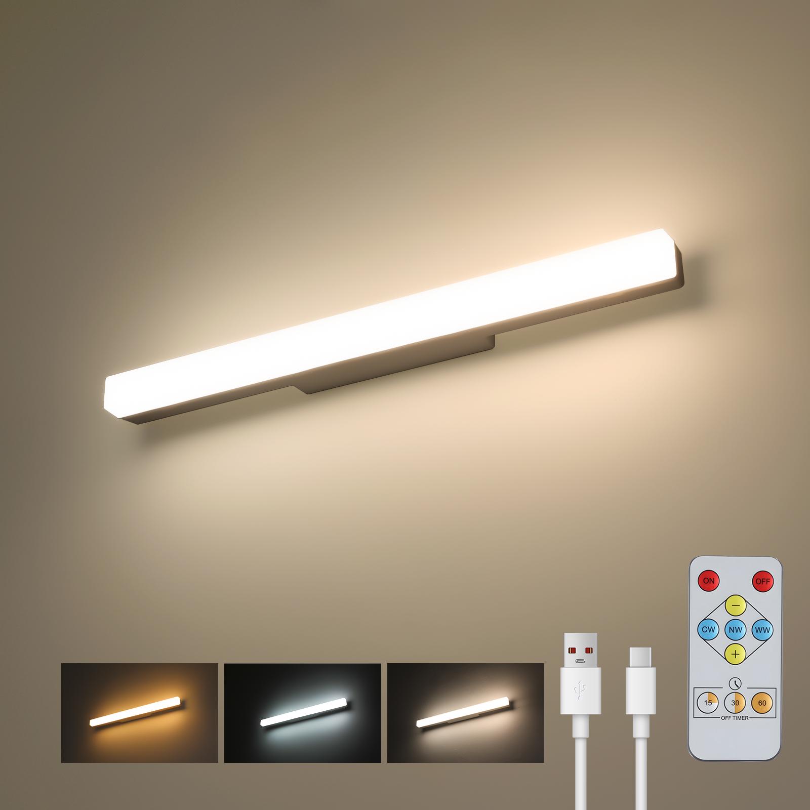 6000K Warm White Motion Sensor Wall Sconce – Battery‑Powered, USB‑Rechargeable Wireless Indoor Night Light for Hallway, Stairs & Living Room