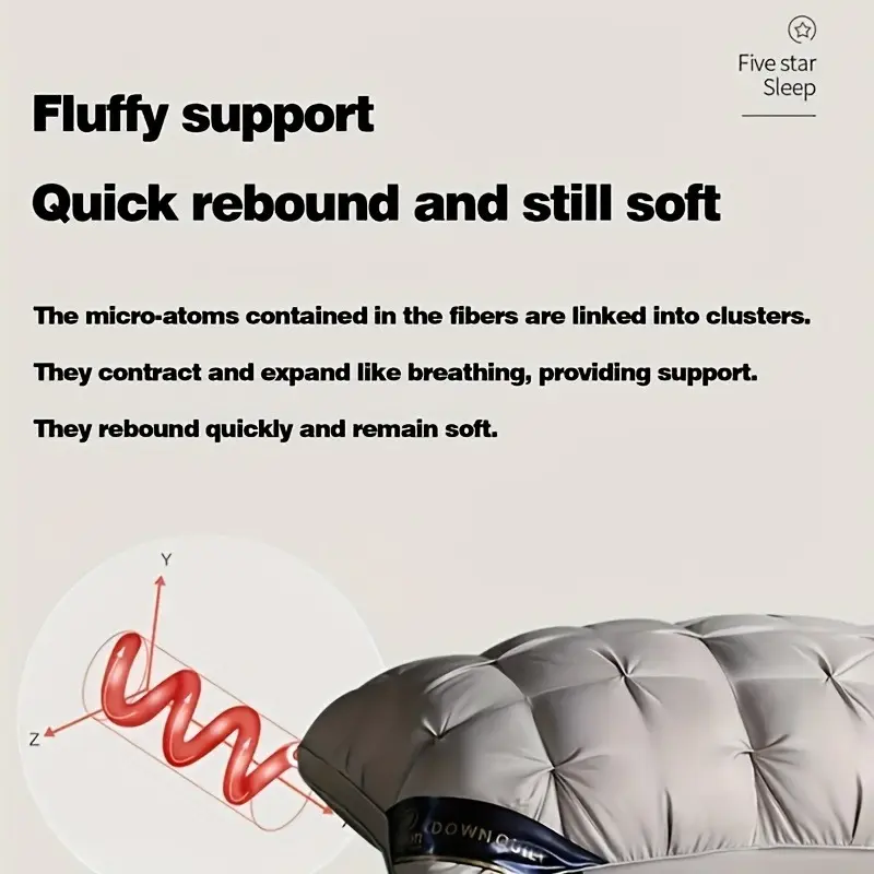 Luxury 5-Star Hotel Quality Pillows 19x29 Inches Deep Sleep Neck Support Low Allergy Polyester Fiber Cover Soft Texture Surface