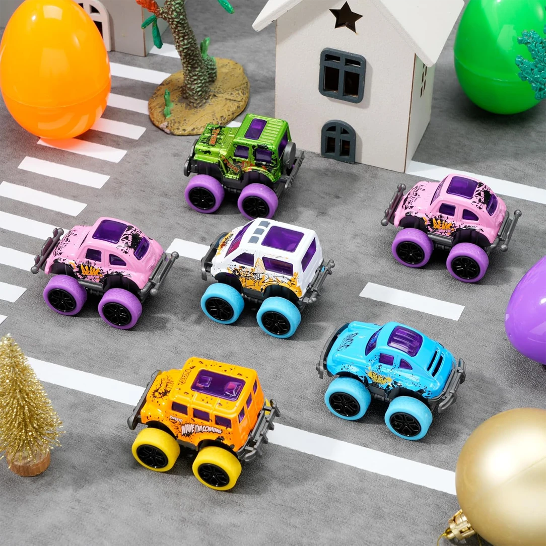 Lumosliving™ Easter Eggs with Monster Trucks