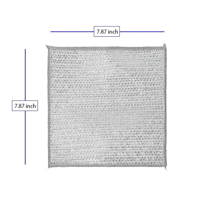 10 Counts Dishwashing Rags，Multipurpose Non-Scratch Wire Dishcloths for Wet and Dry Use, Reusable Wire Cleaning Cloths for Kitchen, Sinks, and Pans Silver Removable, Washable & More