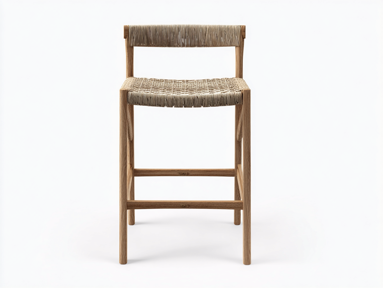 Sillas de jardín madera y cuerda trenzada 52x54x78 cm-marrón-diseño natural para exterior