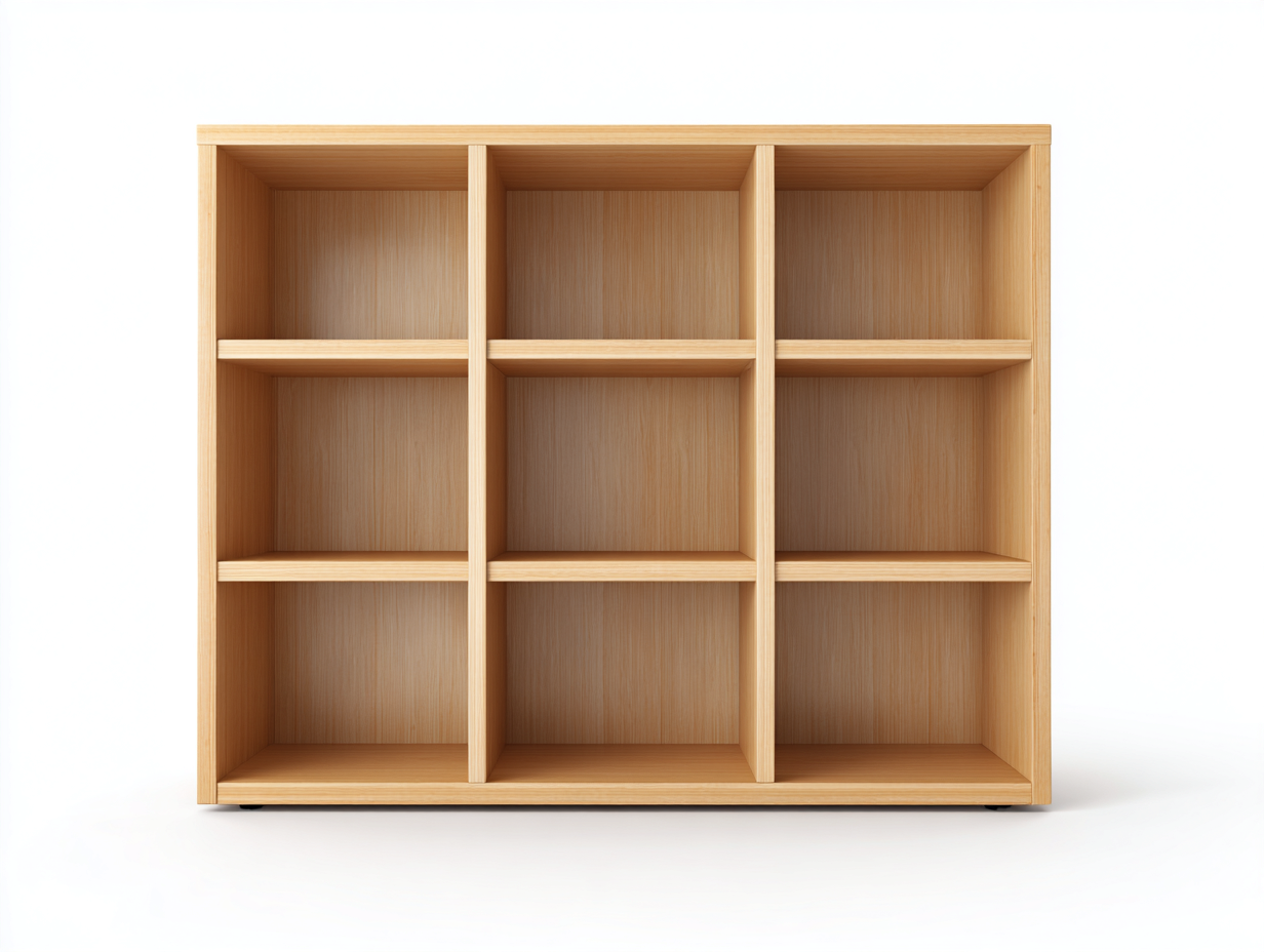 Librería-madera-120x40x90 cm-marrón claro-estantería para salón diseño funcional