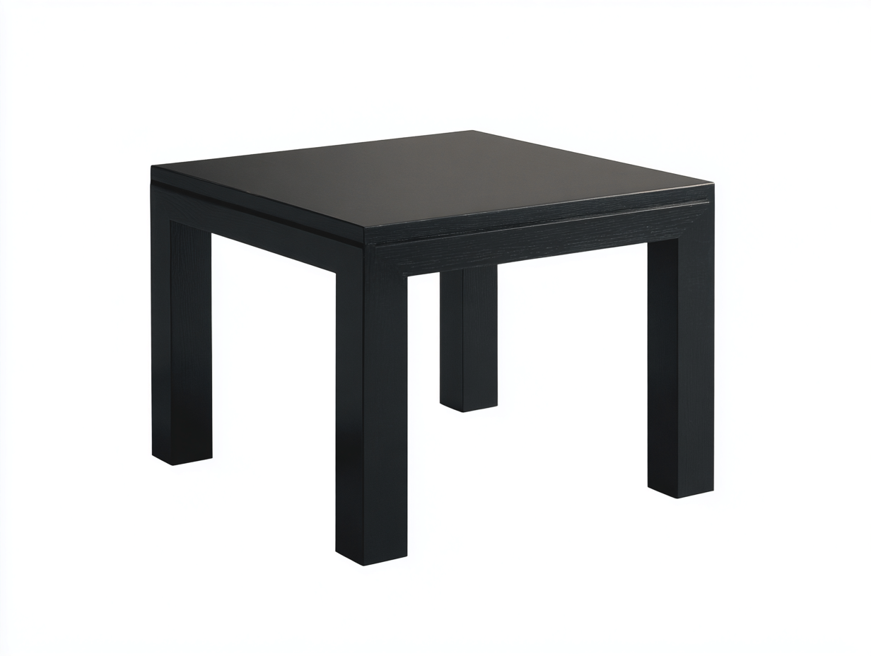 Mesa de comedor cuadrada madera 90x90x75 cm-negro-diseño moderno para comedor