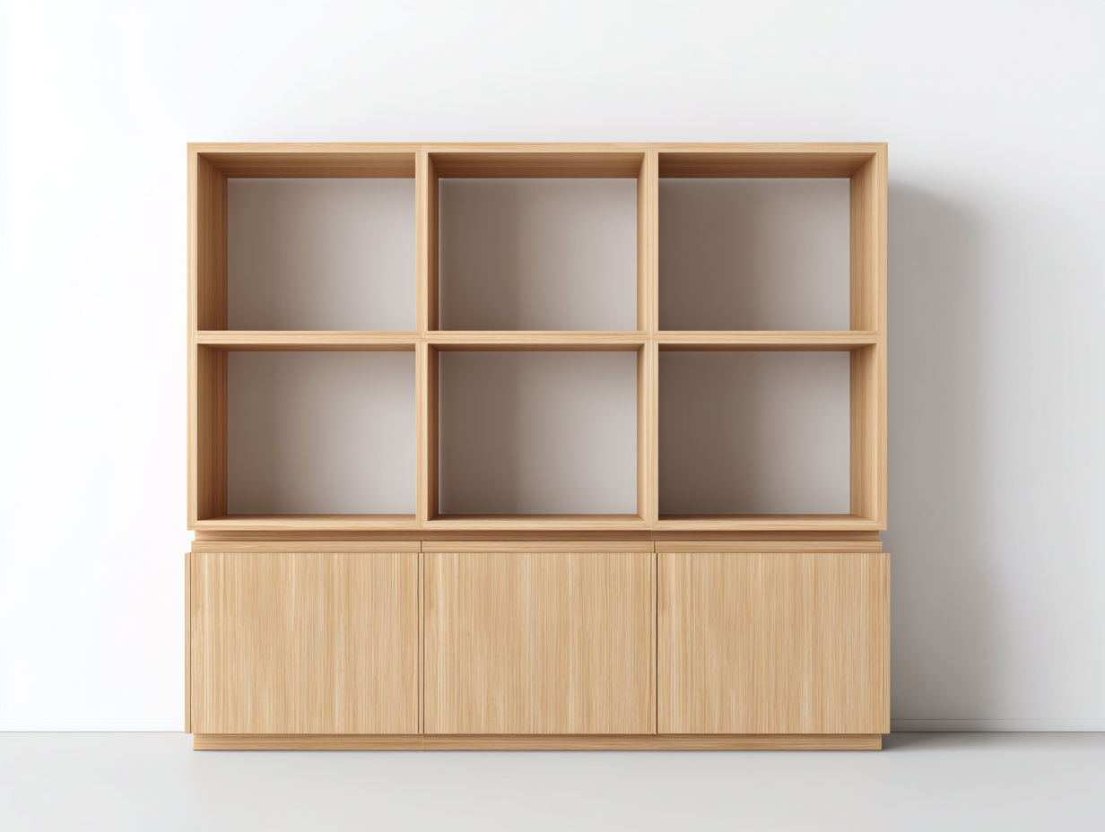 Librería-madera-almacenamiento abierto-180x40x160 cm-madera natural-diseño moderno interior