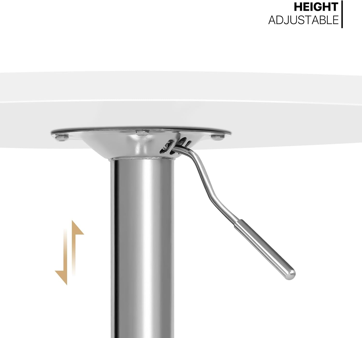 Round Bar 27.5"- 36" Height-Adjustable Cocktail Table