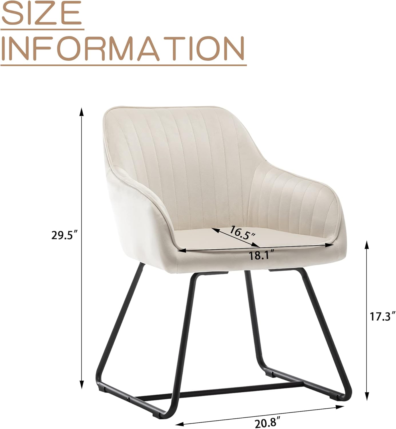 Velvet Accent Chairs Set of 2