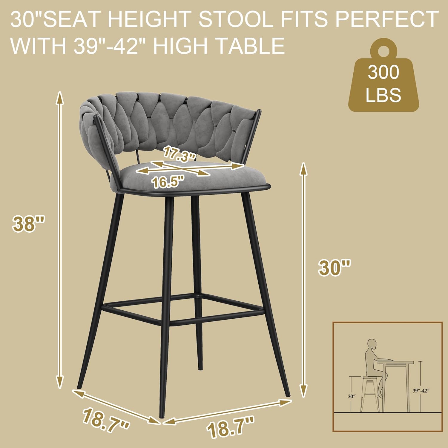 Bar Stools Set of 4