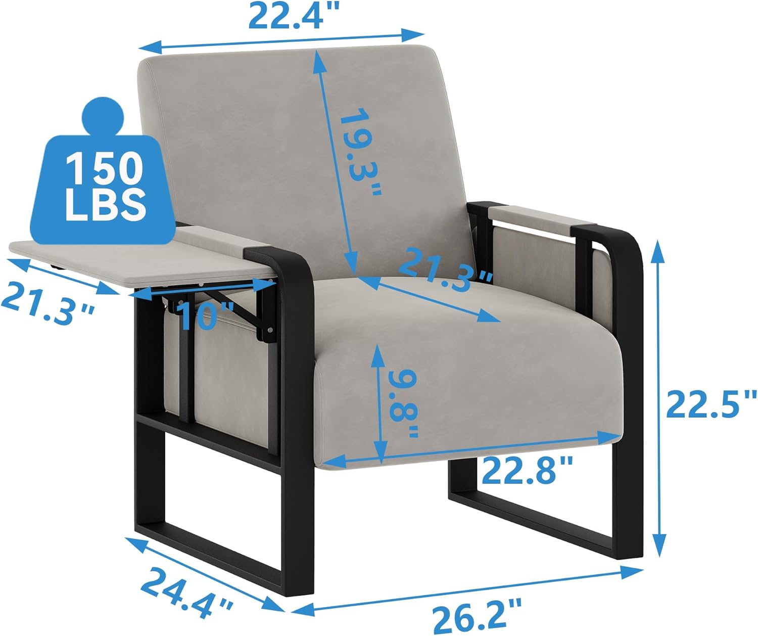 Multifunctional Iron Frame Accent Chair