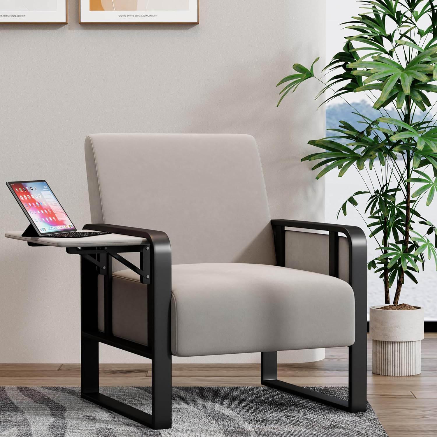 Multifunctional Iron Frame Accent Chair