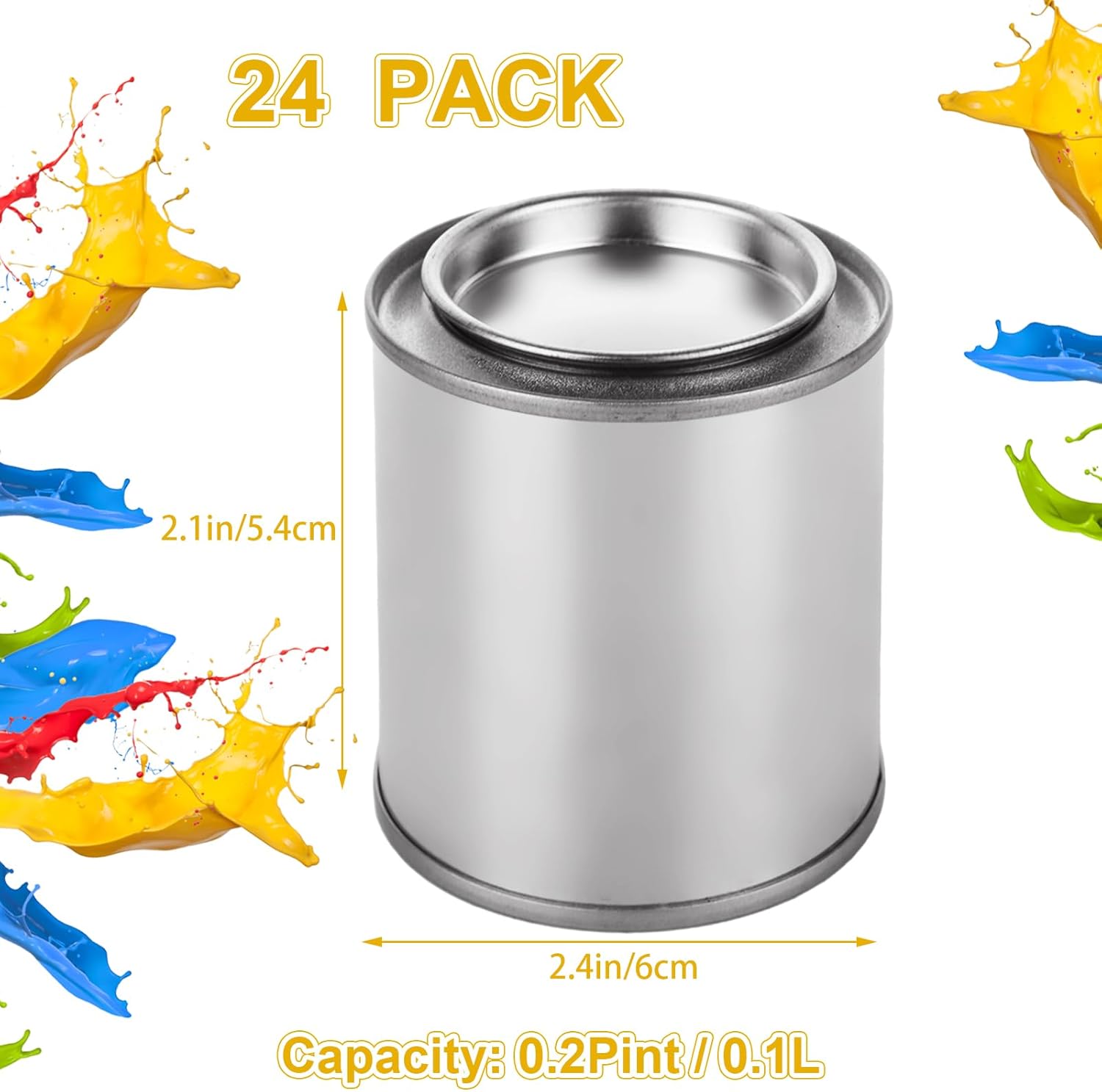 1 Gallon Empty Metal Paint Cans with Lids