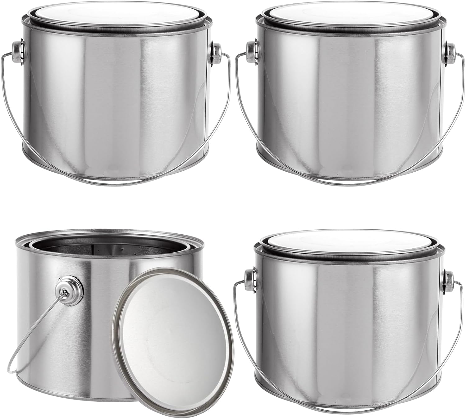 1 Gallon Empty Metal Paint Cans with Lids