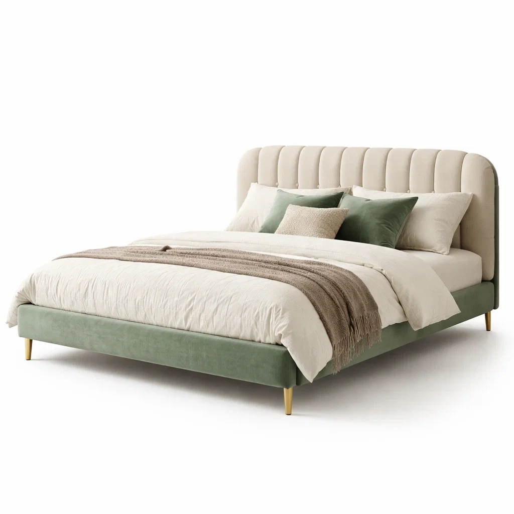 Upholstered Platform Bed-yavniro