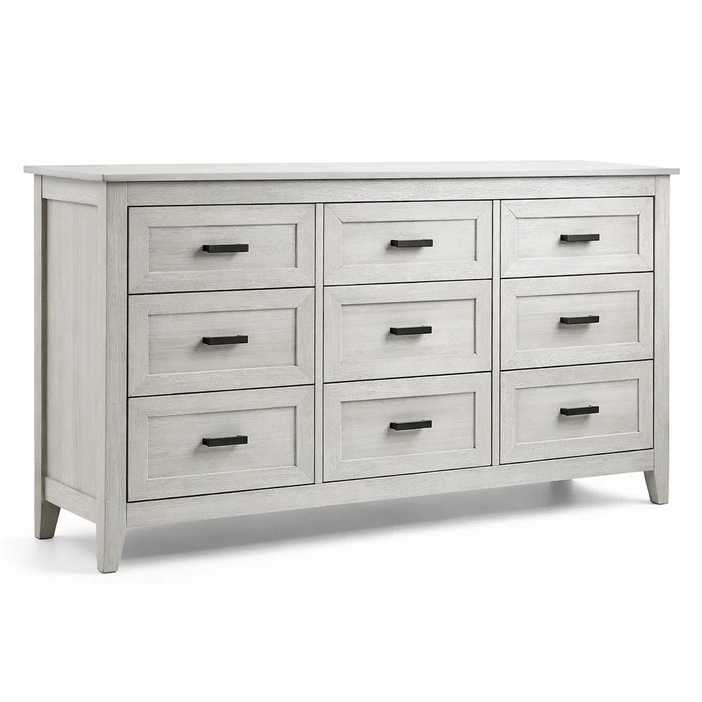 Rustic Nine Drawer Storage Dresser-yavniro