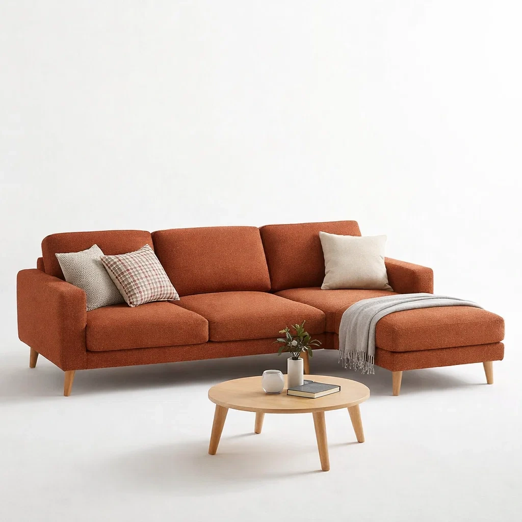 Scandinavian Fabric Sectional Sofa-yavniro