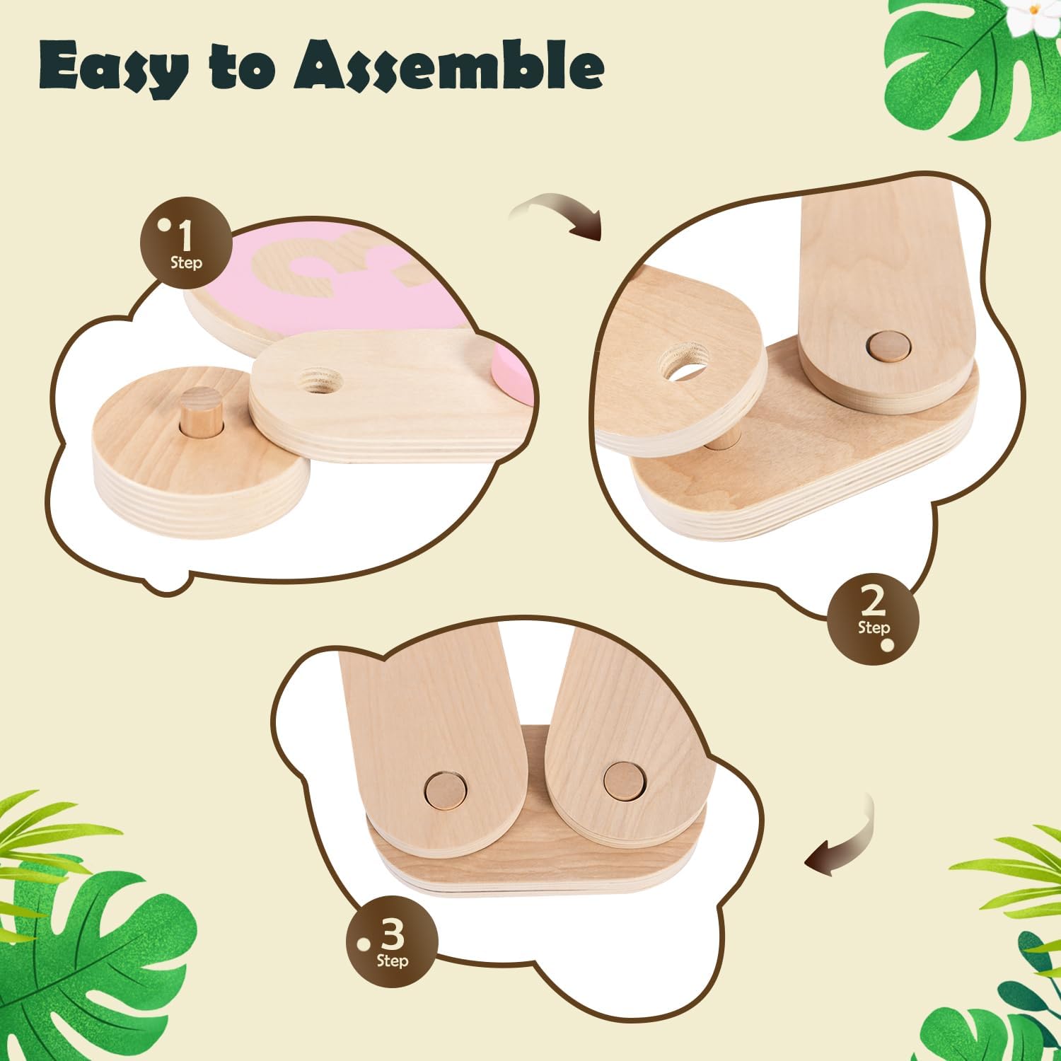 6 PCS Toddler Waldorf and Montessori Balance Board, Motor Skill Stepping Toy for Kids 3-5 Years