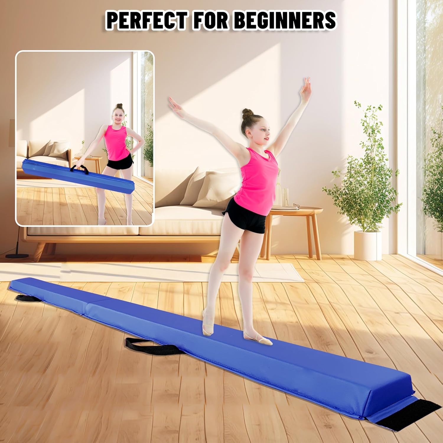 6 FT Folding Gymnastic Balance Beam