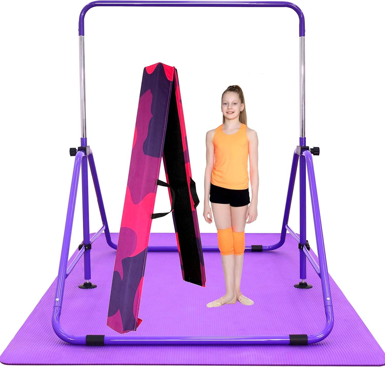 Fold Gymnastic Bar With Mat And Foam Folding Floor Balance Beam