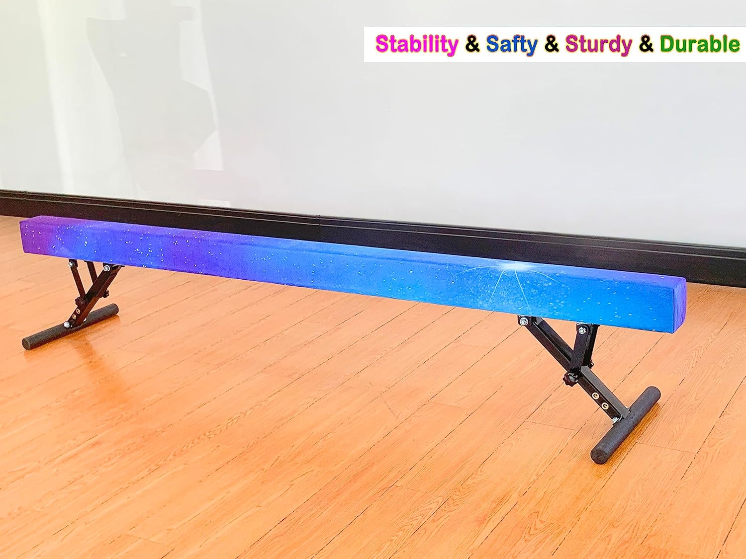 Adjustable Balance Beam 8 ft Gymnastic Beam Adjustable Height for Kids and Teenage of All Gymnastic Levels