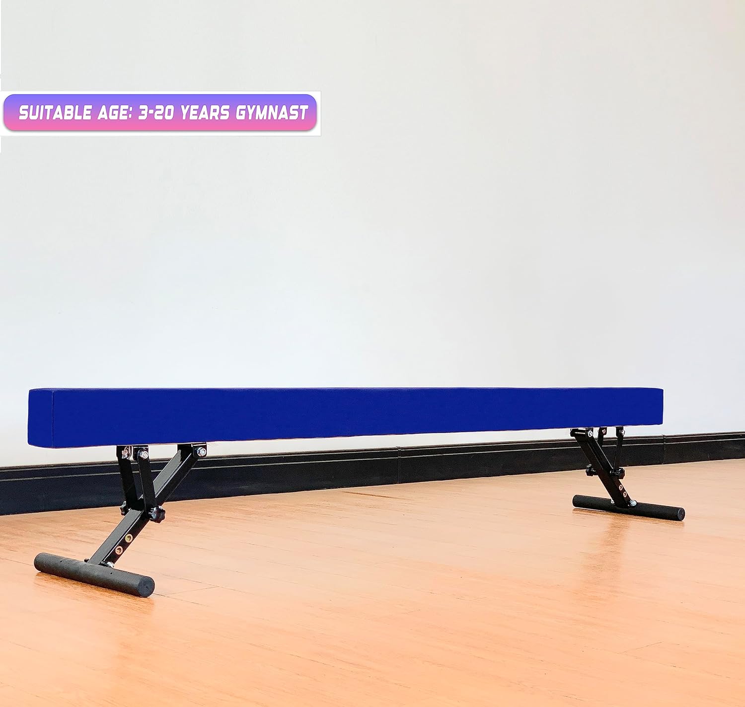 Adjustable Balance Beam 8 ft Gymnastic Beam Adjustable Height for Kids and Teenage of All Gymnastic Levels
