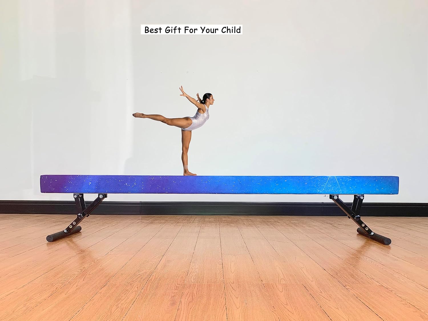 Adjustable Balance Beam 8 ft Gymnastic Beam Adjustable Height for Kids and Teenage of All Gymnastic Levels