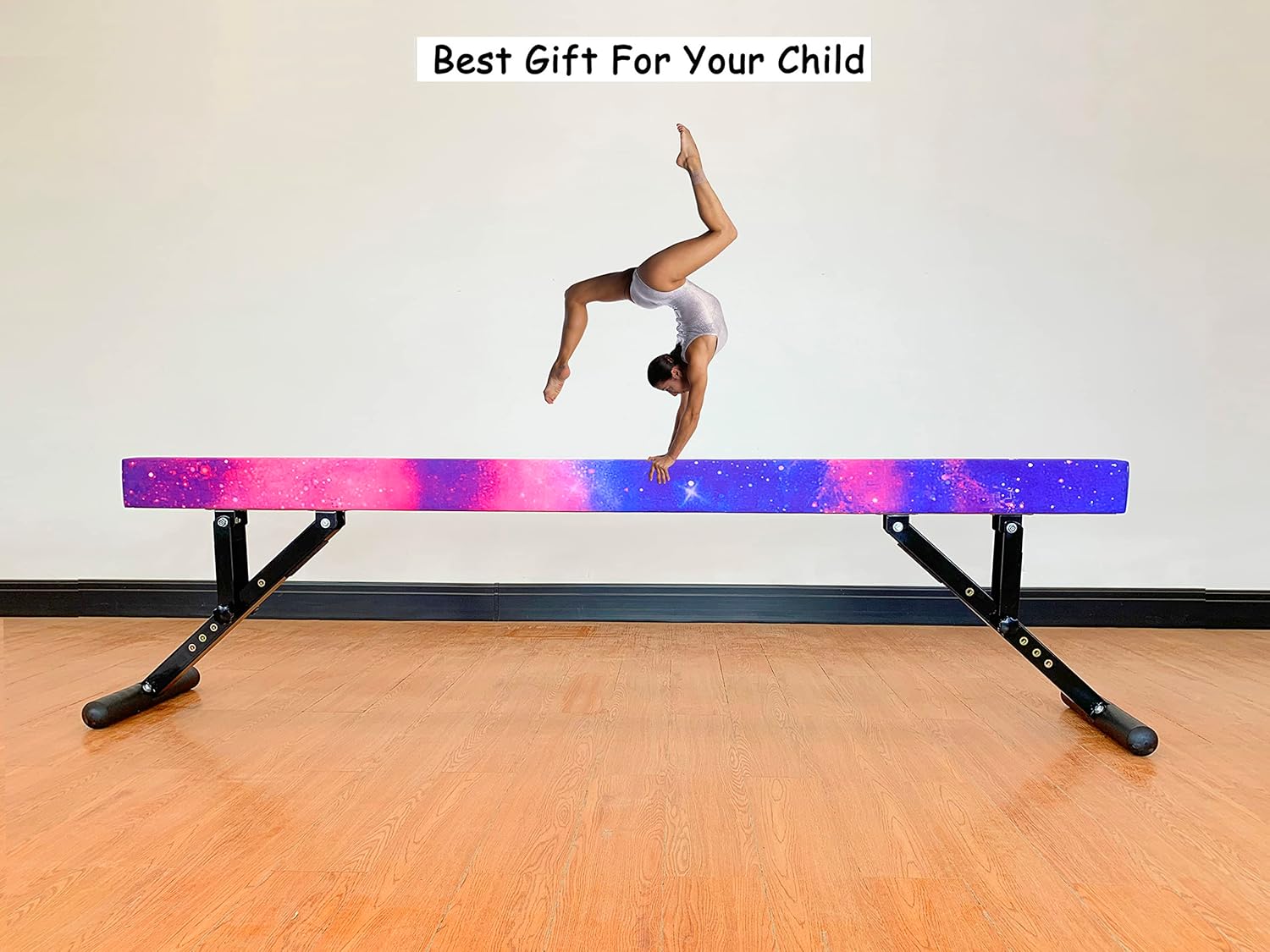 8 ft Gymnastic Beam Adjustable Height for Kids and Teenage of All Gymnastic Levels