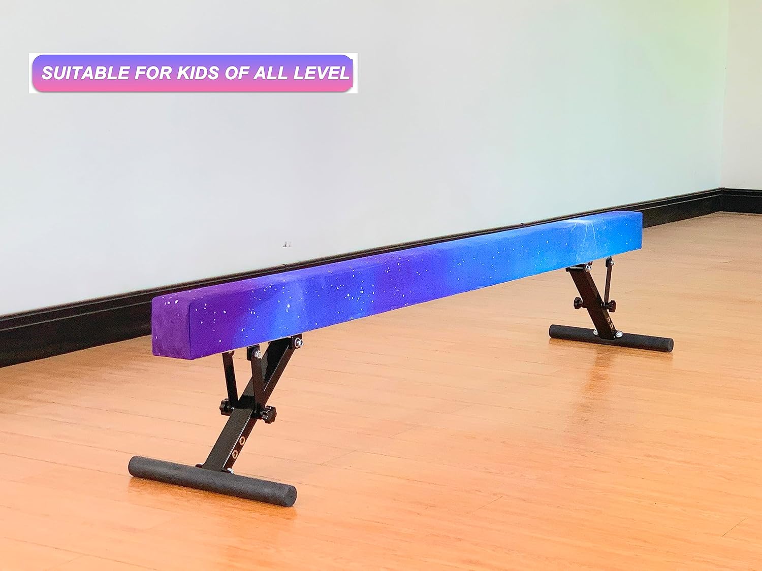 Adjustable Balance Beam 8 ft Gymnastic Beam Adjustable Height for Kids and Teenage of All Gymnastic Levels