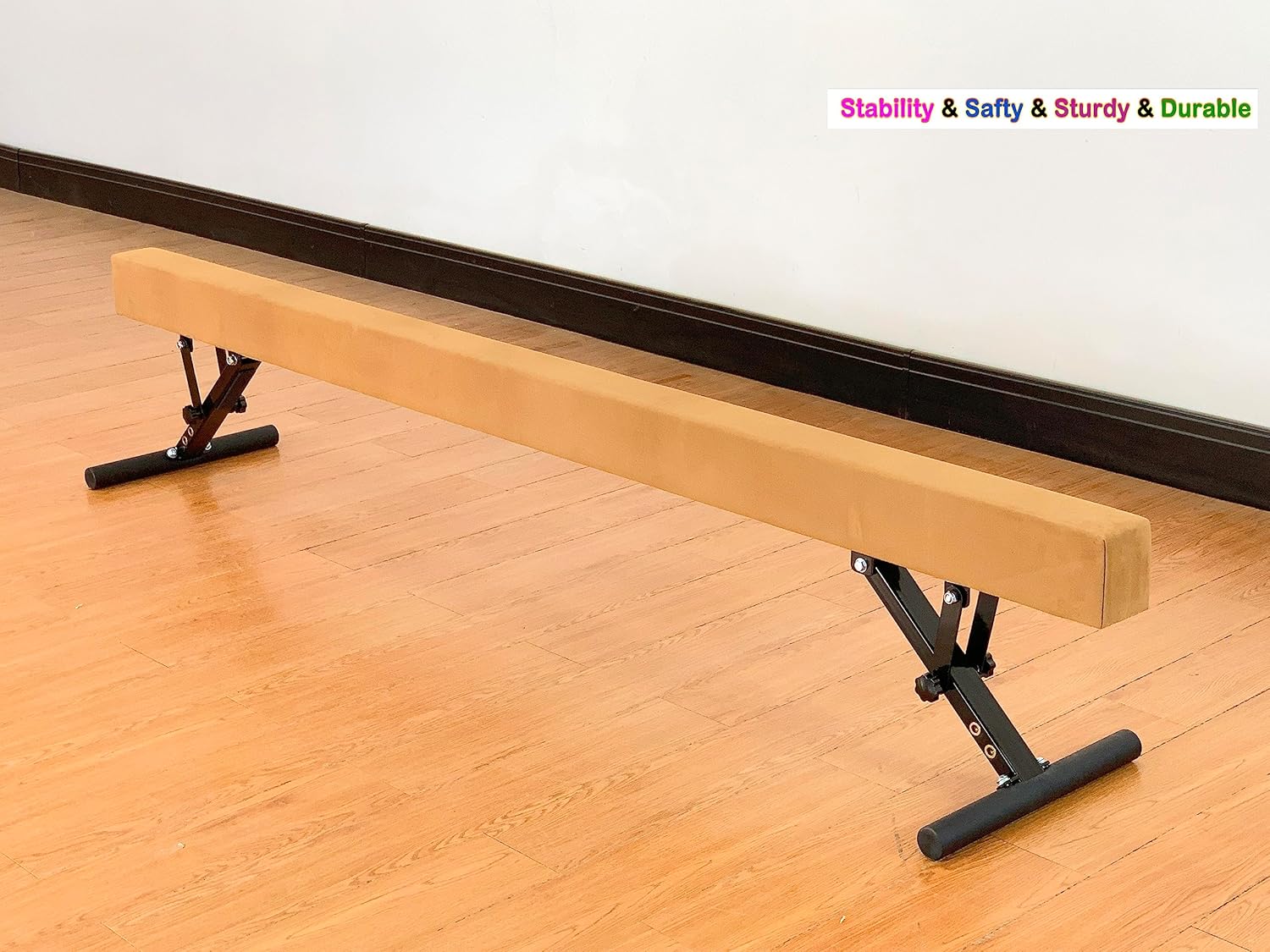 Adjustable Balance Beam 8 ft Gymnastic Beam Adjustable Height for Kids and Teenage of All Gymnastic Levels