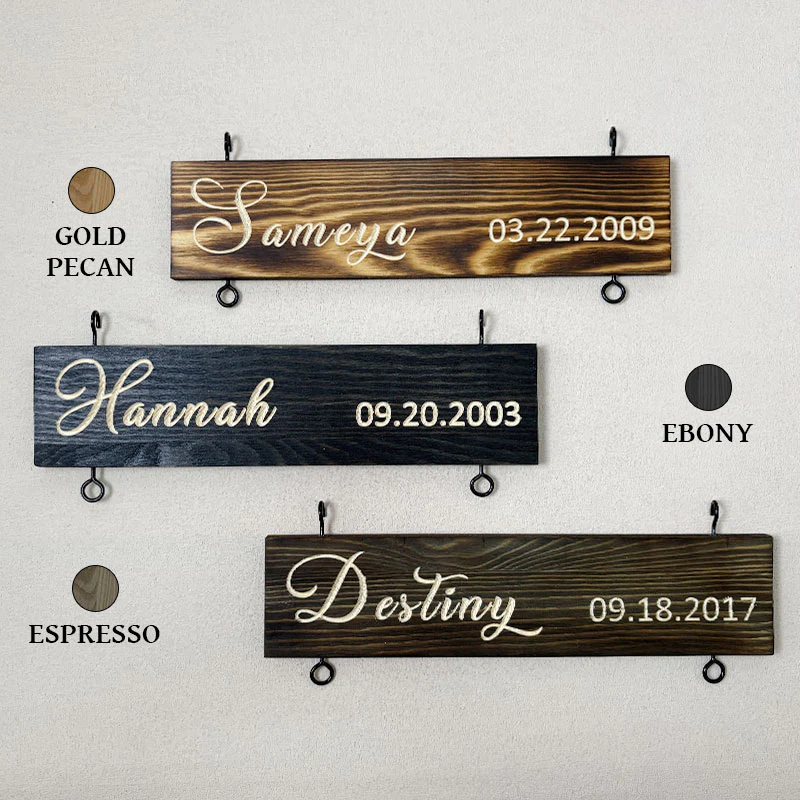 Custom Name Slat Add-On | 2025 Engraved Grandkids Sign Replacement for Existing Family Plaque