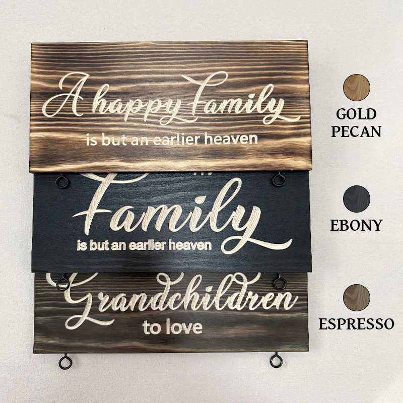 Upgraded Personalized Grandkids Hanging Sign | 2025 Engraved Family Keepsake Plaque