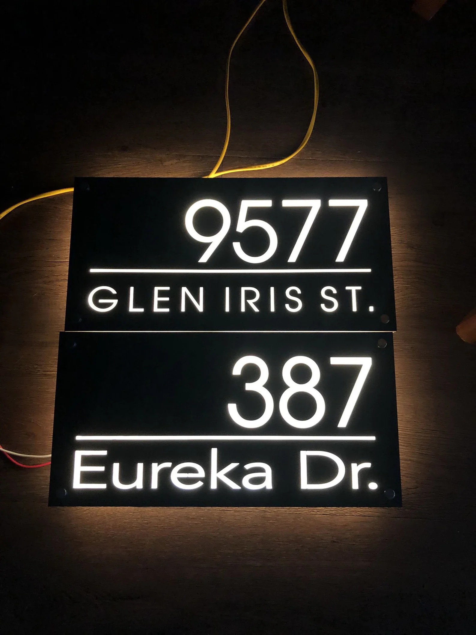 Custom LED House Number Plaque | Illuminated Address Sign for Home Curb Appeal