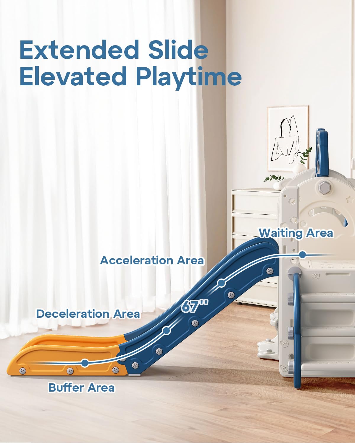 7-in-1 Indoor Outdoor Toddler Playset with Climber, Basketball Hoop & Golf Toys