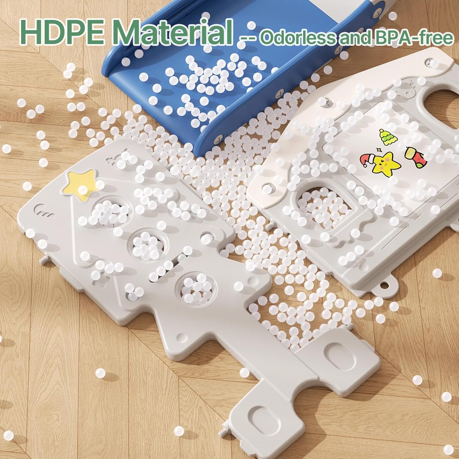 10 in 1 Toddler Slide Set - Baby Slide for Toddlers 1-3 with Colorful Lights