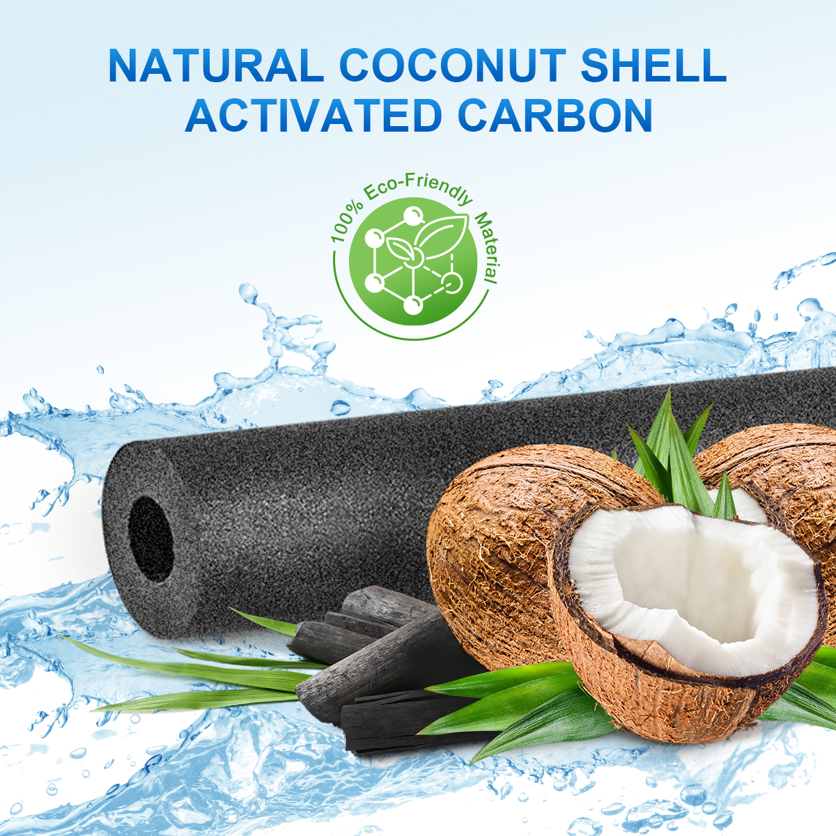 Water Filter 2 Replacement for Refrigerator EDR2RXD1 W10413645A P9RFWB2L GP002 Compatible with EveryDrop Filter 2 Whirlpool Filter 2 KitchenAid