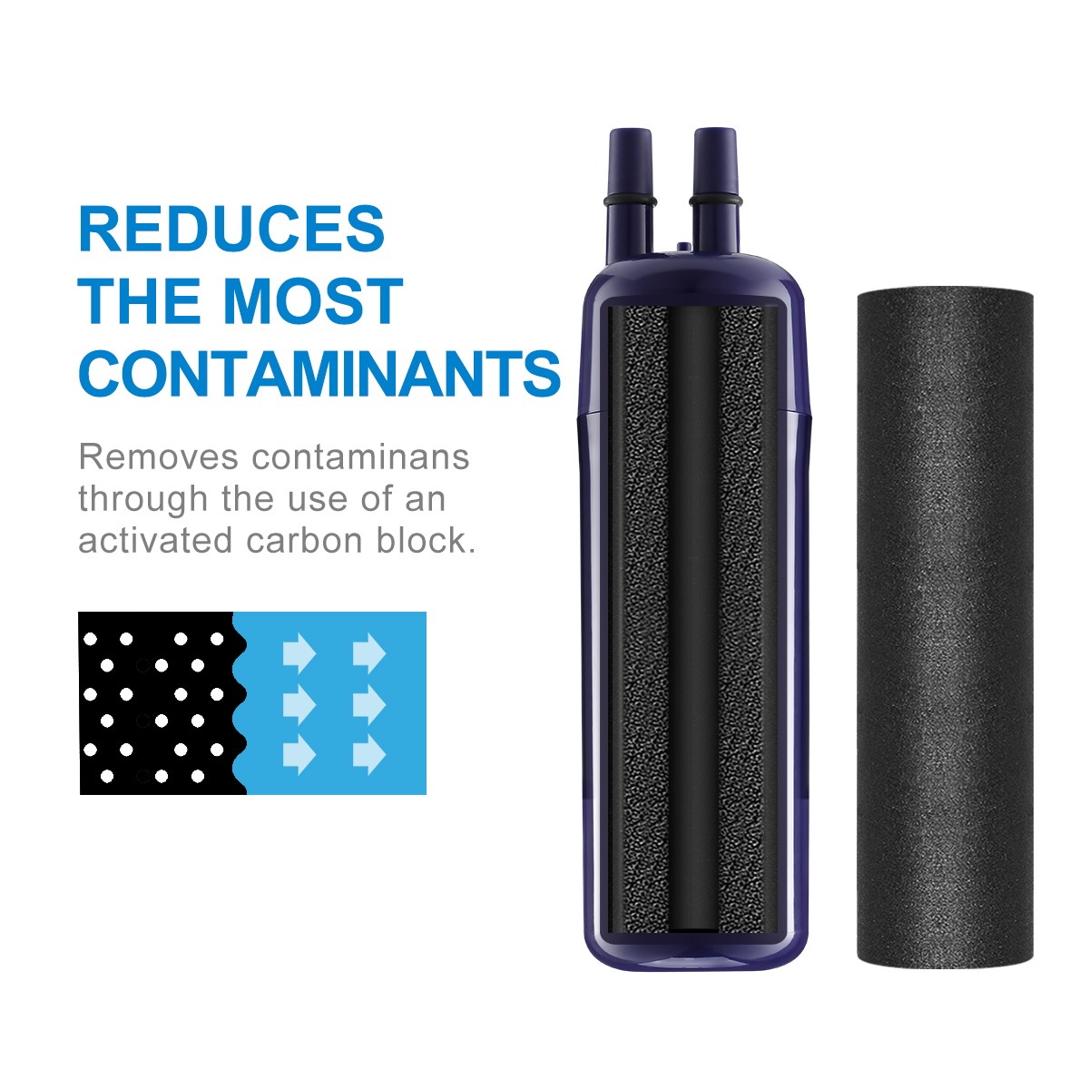 Clatterans CL-RF27 Refrigerator Water Filter Compatible for W10295370 W11602565 Filter 1 & 9930 Water Filter