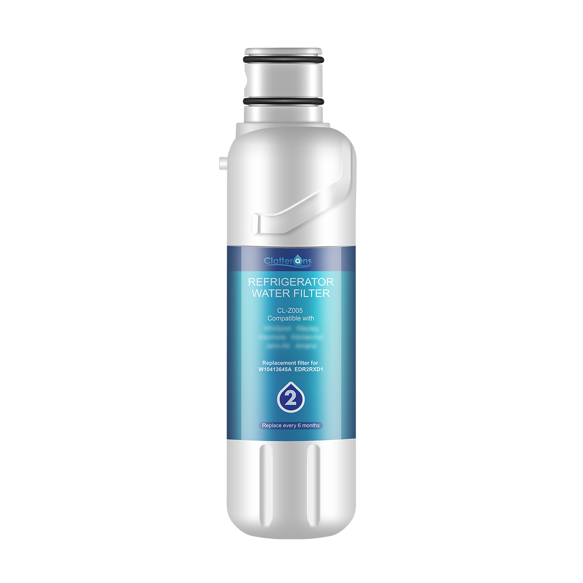 Clatterans CL-Z005 Refrigerator Water Filter Compatible for W10413645A Water Filter 2 & p6rfwb2 9082 