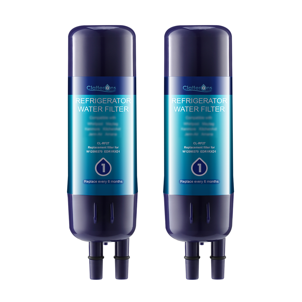 Clatterans CL-RF27 Refrigerator Water Filter Compatible for W10295370 W11602565 Filter 1 & 9930 Water Filter