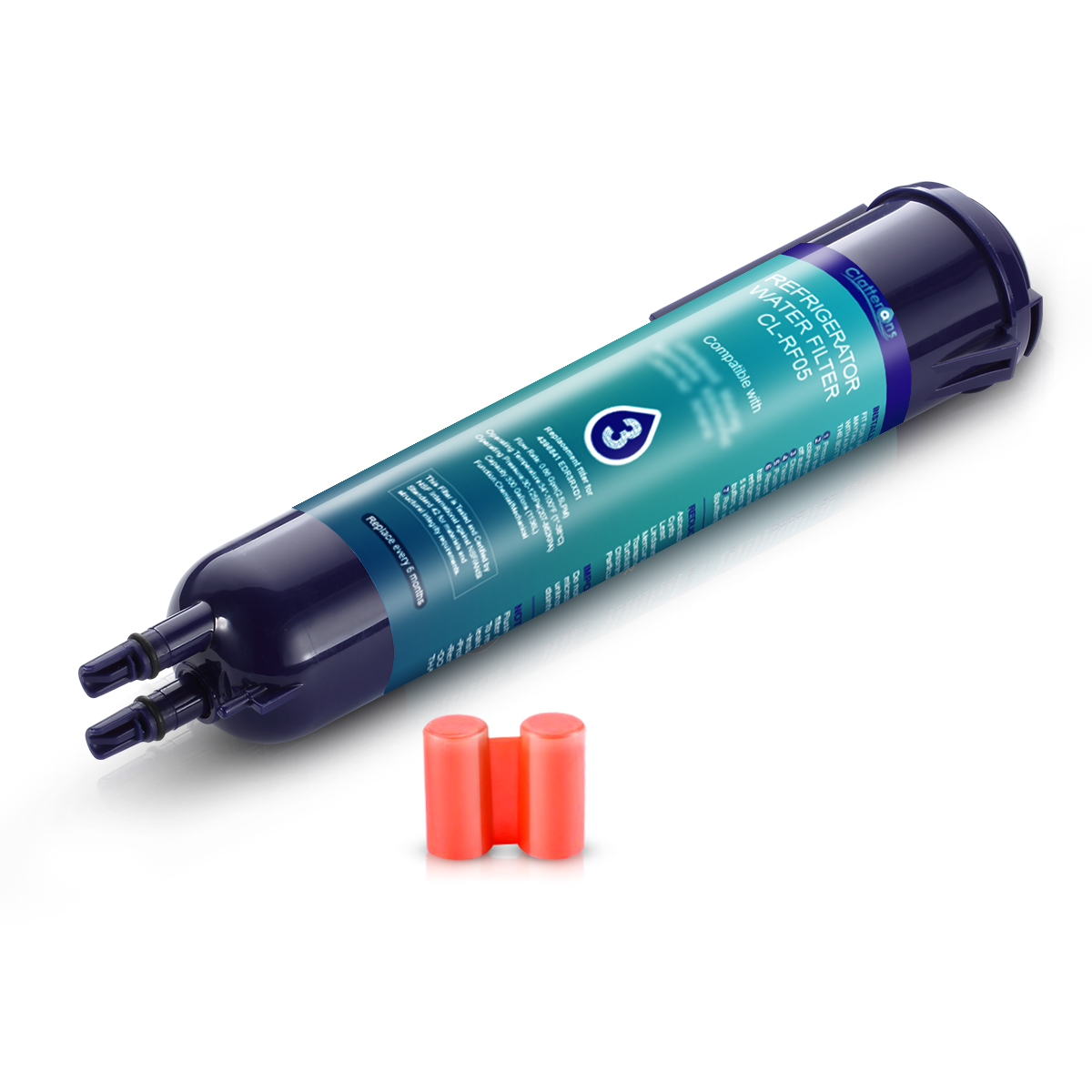 Clatterans CL-RF05 Refrigerator Water Filter Compatible for 4396710 4396841 Filter 3 & 9030 9083 Water Filter, 3-Pack