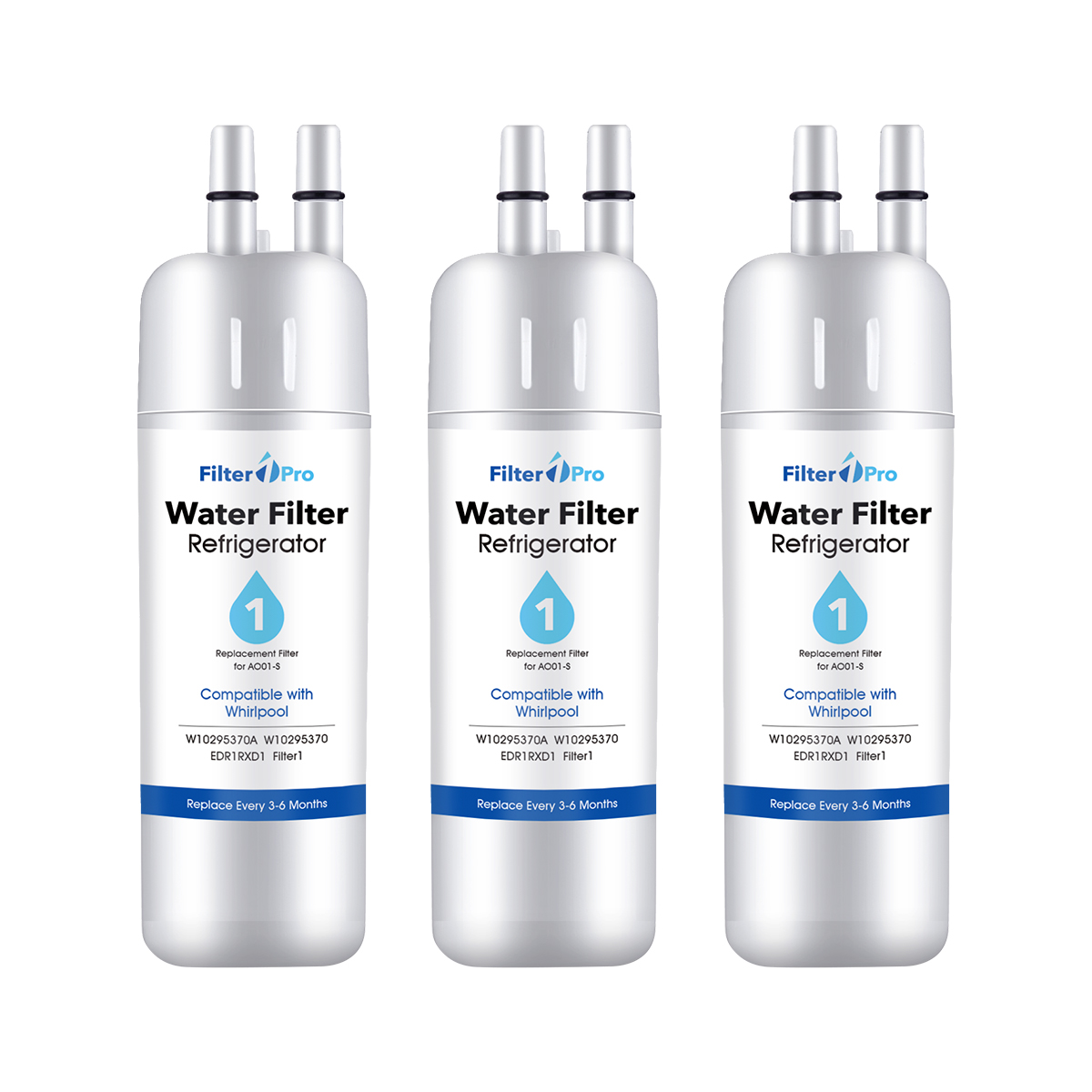 AO01 Replacement Refrigerator Water Filter for EDR1-RXD1 W11602565 W10295370A P8RFWB2L 9081 Filter 1 Whr1rxd1
