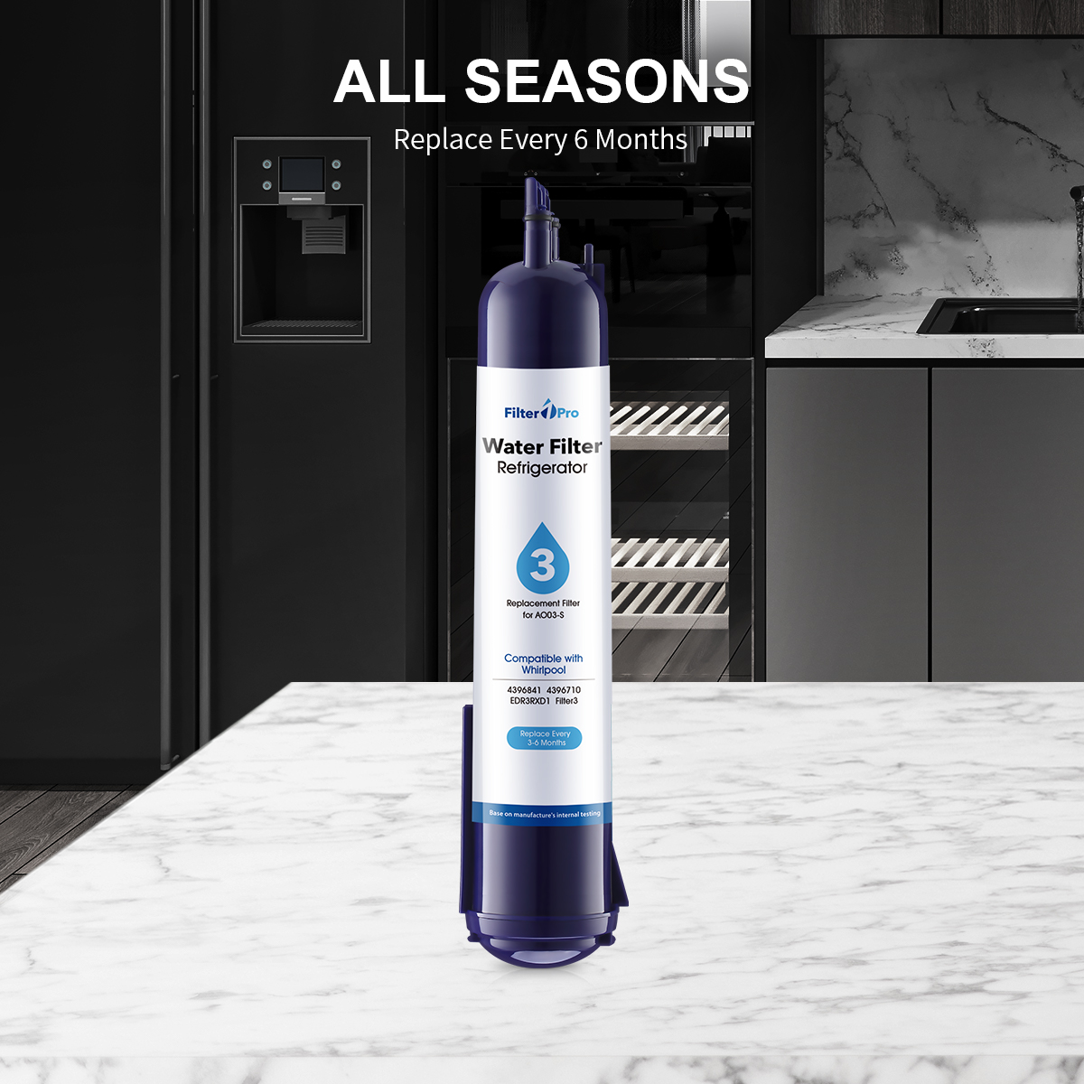 AO03 Replacement Refrigerator Water Filter for EDR3-RXD1 4396841 9083 Filter 3 Purple